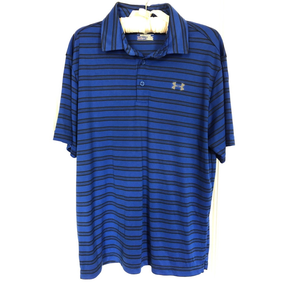 Under Armour Polo - Men’s Large Blue & Black